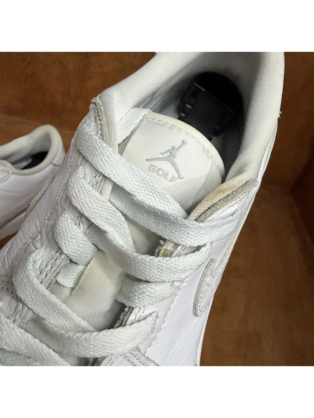 Nike Air Jordan 1 Low Golf Triple White Croc Shoes Mens 11 Sneakers DD9315-110